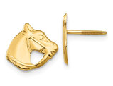 Baby Horse Earrings in 14K Yellow Gold